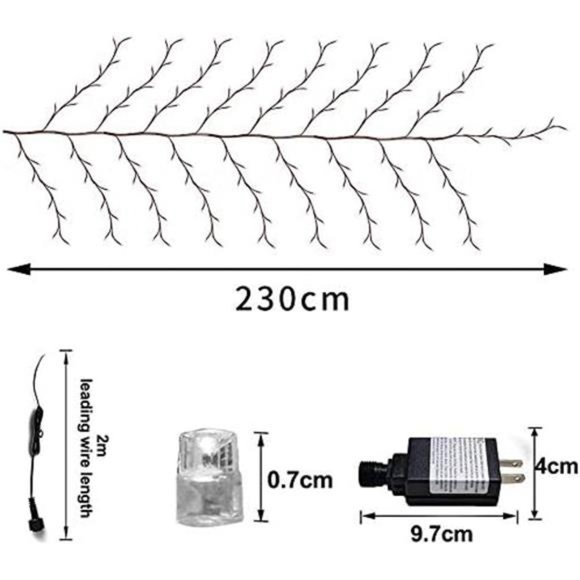 Enchanted Willow Vine, Christmas Decorations Flexible DIY Vines with Lights - Picture 4 of 6
